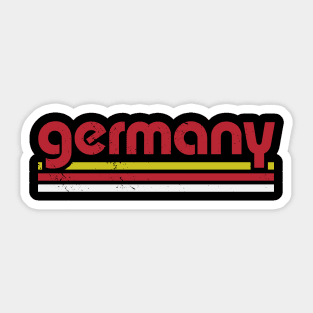 Retro Germany Football // Vintage Grunge German Word Art Sticker